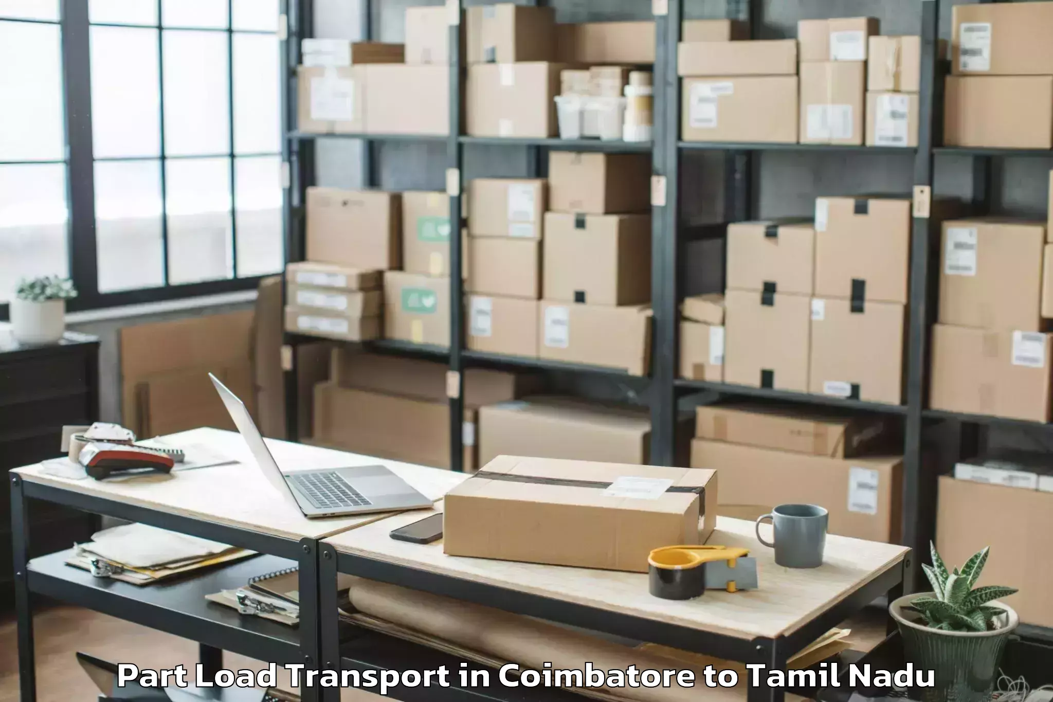 Reliable Coimbatore to Ambattur Industrial Estate Part Load Transport